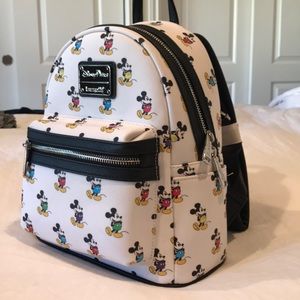 White Mickey Mouse small backpack
